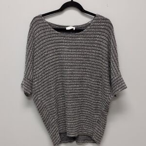 Apricot Grey Knit Short Sleeve Shirt EUC